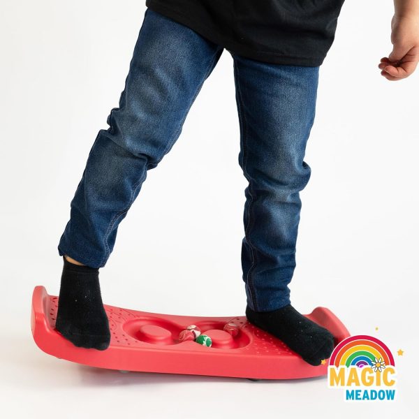 MagicMeadow Sensory Trace and Balance Red Board