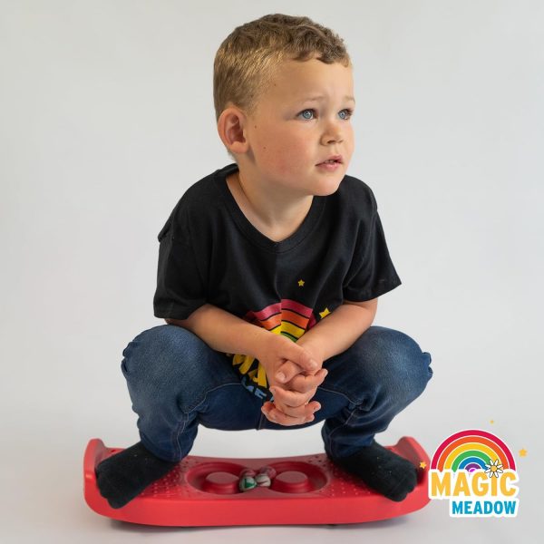 MagicMeadow Sensory Trace and Balance Red Board