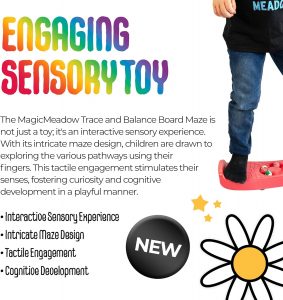 MagicMeadow Sensory Trace and Balance Red Board