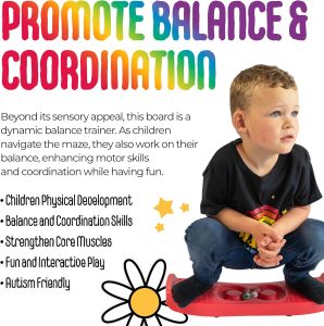 MagicMeadow Sensory Trace and Balance Red Board