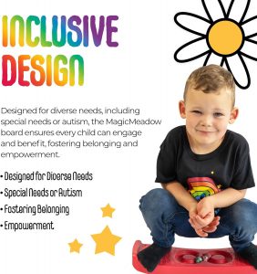 MagicMeadow Sensory Trace and Balance Red Board
