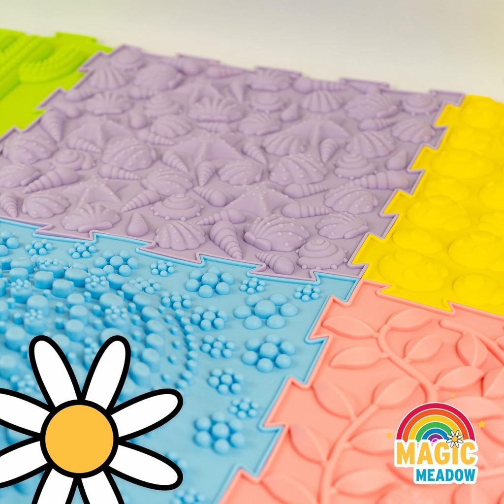 Magic Meadow Sensory Patterned Play Mats – Pack of 6