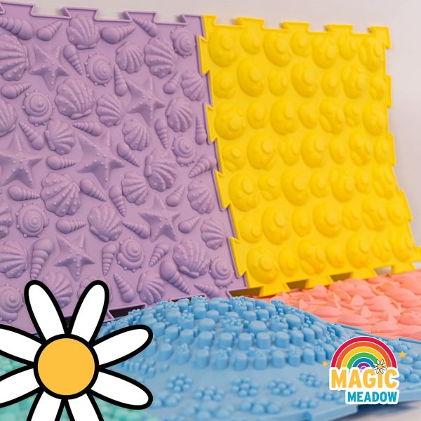 Magic Meadow Sensory Patterned Play Mats – Pack of 6